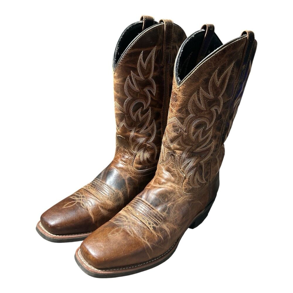 Men’s Laredo Cowboy Boots 9D Western Brown 68354